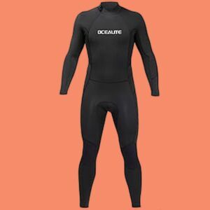 NWT Ocealite Men’s Front Zip Full Wetsuit Size M 3mm Neoprene Surf Diving Ocean